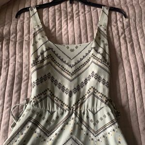 Teal flowy dress, barley worn